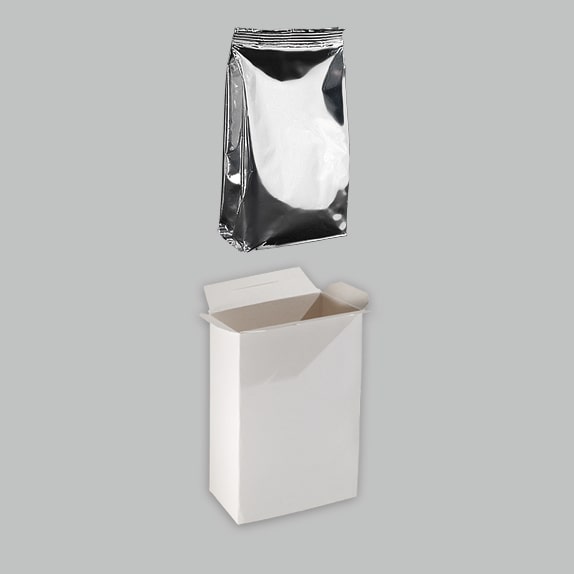 Faltschachtel für Bag-in-Box vertikale Lösung